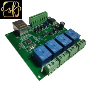 LAN Ethernet RJ45 TCP/IP WEB Fernbedienung Platine mit 4 Kanälen Relais UDP W550 - Bild 1 von 7