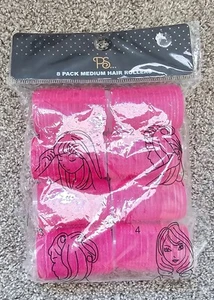 Primark Self Grip Confezione da 8 Rulli arricciacapelli Taglia Media in Rosa - Nuovi - Foto 1 di 2