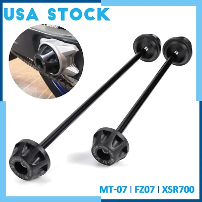 Front & Rear Wheel Fork Axle Sliders Crash Guard For YAMAHA MT-07 FZ07 XSR700 - Image 1 of 4