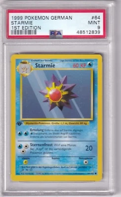 1999 Pokemon German Base Set No. 64 Starmie First Edition PSA 9 - Image 1 of 2