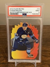 2012-13 Fleer Retro Evgeni Malkin Hot Shots Die Cut SP PSA 9 POP 1 NONE HIGHER