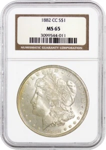1882 CC Carson City $1 Morgan Silver Dollar VAM 2C1 NGC MS65 Gem Uncirculated - Picture 1 of 4