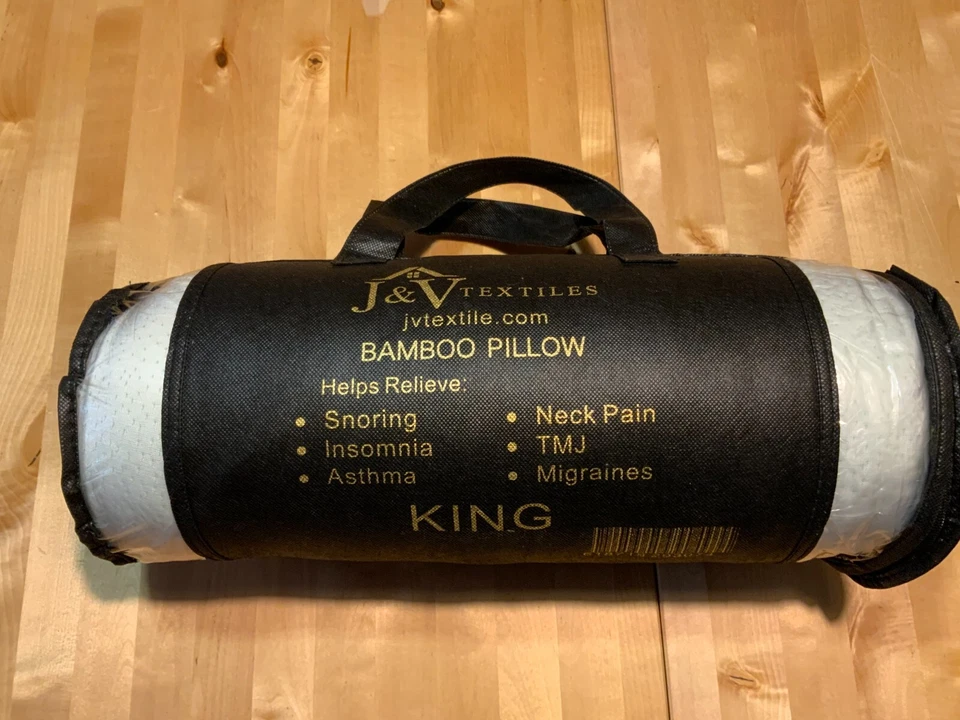 J 和 V 纺织品竹枕头特大号 h 码 — 第 1/1 张图片