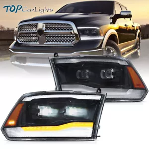 VLAND LED Dual Projector Headlights 2009-2018 For Dodge RAM 1500 2500 3500 - Foto 1 di 16