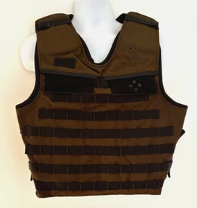 SECOND CHANCE Standard Tactical Armor Carrier Side Open S/M LONG Brown Molle - Picture 1 of 12