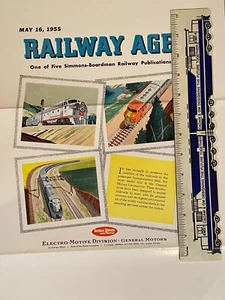 NOS Railway Age Cover Proof EMD Electro Motive Locomotives Burlington Santa Fe - Picture 1 of 1
