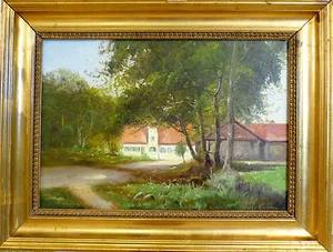CARL LARSEN! LANDSCAPE WITH FARMHOUSE - Picture 1 of 4