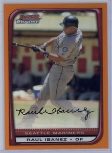 2006 Bowman Chrome Raul Ibanez #109 Orange Refractor 23/25 Seattle Mariners SP - Picture 1 of 1