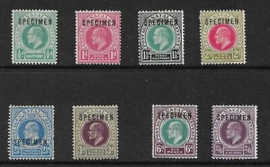 NATAL 1902-3 EVII CONJUNTO DE 6 VALORES A 3d + 6d y 2/6d O/MUESTRA IMPRESA - Imagen 1 de 2