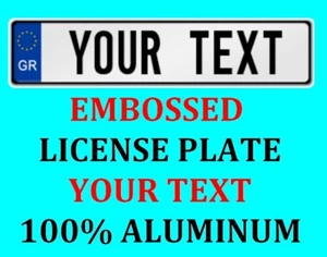 Greece Tag European Euro License Plate Number Plate Custom Text Customized - Picture 1 of 4