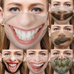 Divertida Mascarilla Boca-Nariz Mascarilla 3D Mascarilla Facial con Protección Transpirable Z171 - Imagen 1 de 13