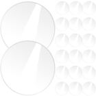  20 pièces feuilles acryliques à cercle transparent blancs acryliques ronds disques acryliques ronds