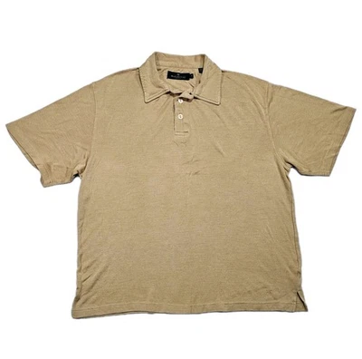 Vtg BUGATCHI Shirt Mens M 100% Silk Short Sleeve Gold Relaxed Casual Stretch - Image 1 of 4