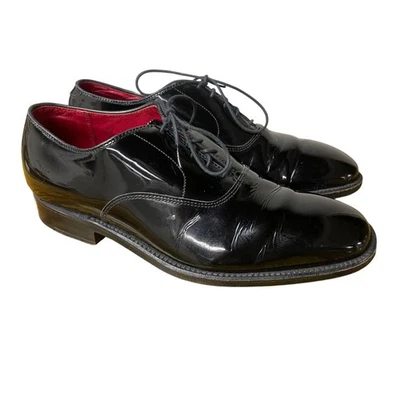 Zapatos de vestir Oxford Alden New England 9373 charol con cordones negros talla 7,5 Foto 1 de 4