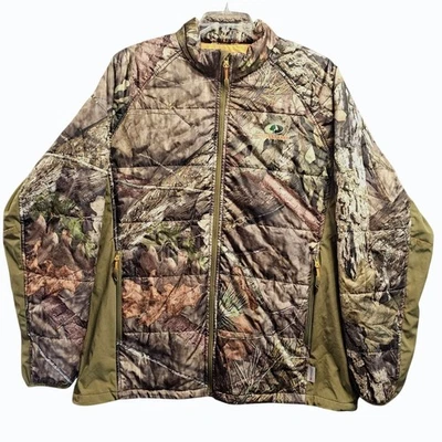 Mossy Oak Thinsulate Camouflage Jacket 2XL Mens Orange Lining Quilted Hunting Ou - Image 1 of 4