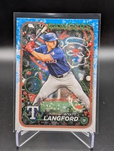 2024 Topps Holiday WYATT LANGFORD #H113 Rookie RC Texas Rangers - Picture 1 of 2