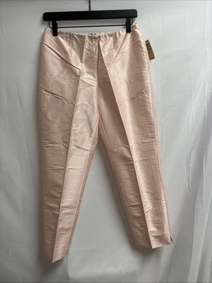 VTG Ralph Lauren Black Label  Pink 100% Silk Women’s Pants Size 10 Crop NWT! - Image 1 of 4