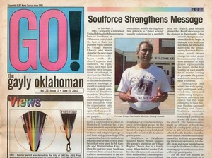 THE GAYLY OKLAHOMAN Gay & Lesbian Newspaper June 15 2002 Soulforce Tom Bianchi - Picture 1 of 2