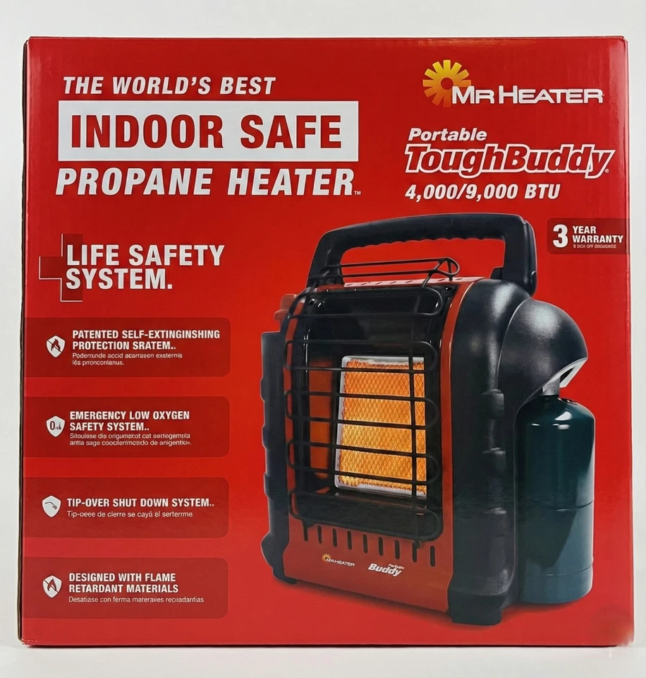 Calentador portátil de propano Mr. Heater F232000 MH9BX 9000 BTU - negro + rojo Foto 1 de 4