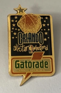 Orlando All Star Weekend Gatorade Advertising NBA 1991 1.5” Tall Lapel Tack Pin - Picture 1 of 4