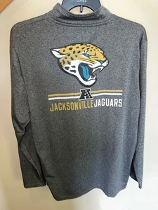 Jacksonville Jaguars Football 1/4 Zip Men’s XL Gray Pullover NFL Team Apparel - Picture 1 of 4