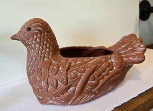 Teleflora Terracotta Bird Dove Planter Brazil 1985 Vintage - Picture 1 of 6