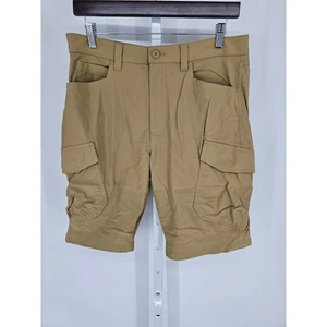 Eddie Bauer Mens Sz 32 Nylon Cargo Hiking Shorts Beige - Picture 1 of 4