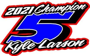 5 Kyle Larson 2021 Champion Nascar vinyl window decal sticker - Picture 1 of 1