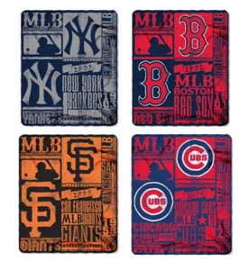 MLB Strength Fleece Throw Blanket 50-inch by 60-inch - Picture 1 of 10