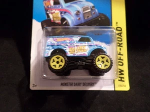 HW HOT WHEELS 2015 HW OFF-ROAD #118/250 MONSTER DAIRY ENTREGA HOTWHEELS AZUL - Imagen 1 de 1