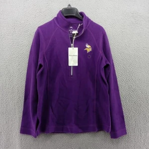 Tommy Bahama x Minnesota Vikings Sweater Womens Medium 1/2 Zip Pullover Logo NFL - Picture 1 of 8