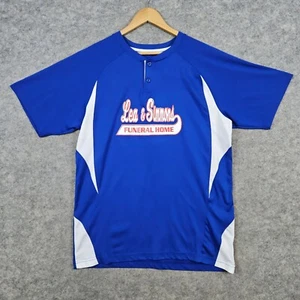 Champro Softball Trikot Lea & Simmons Funeral Home Gr. L blau-weiß #9 Henley - Bild 1 von 8