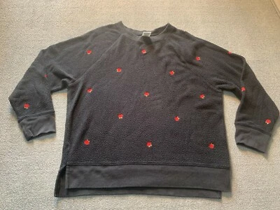 Suéter ROSA Victoria's Secret Para Mujer Pequeño S Negro Bordeado Rosas  Foto 1 de 4