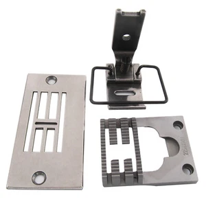 PIED-DE-BICHE/PLAQUE DE GORGE & CHIEN D'ALIMENTATION POUR JUKI LZ-2280 LZ-2290 - Picture 1 of 9
