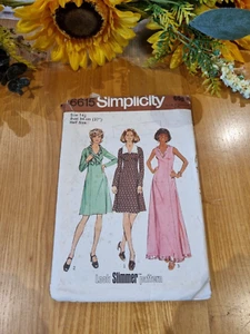 Simplicity Sewing Pattern 6615 Look Slimmer Dress Vintage Size 14.5 37" Bee - Picture 1 of 5