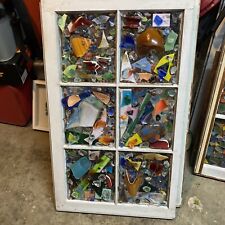 Vintage Window With Gobs Of Glass On It