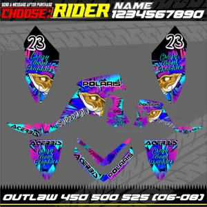 polaris OUTLAW 450 500 525 (2006-2008) graphics decals stickers ATV WRAP QUAD - Bild 1 von 2
