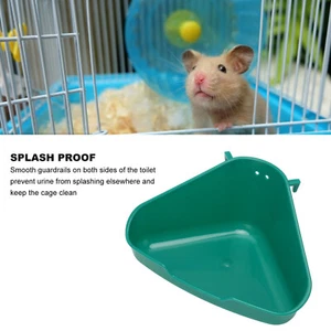 Small Animal Litter Box Fanshaped Rabbit Corner Toilet Box Potty Trainer - Picture 1 of 18