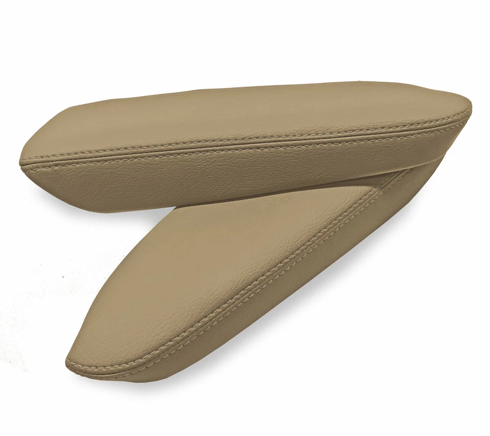 适用于 2004 - 2008 Acura TL 乙烯基皮革前门扶手保护套 皮肤 米色 — 第 1/4 张图片