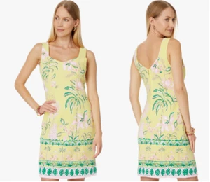 LILLY PULITZER DEL REY ETUIKLEID TROPICAL OASIS STRICK FINK GELB MEDIUM 188 $ - Bild 1 von 9