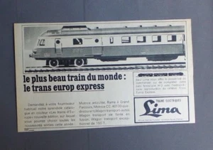 PUBLICITE ANCIENNE ADVERT CLIPPING 091017/ TRAINS ELECTRIQUES LIMA EUROP EXPRESS - Imagen 1 de 1