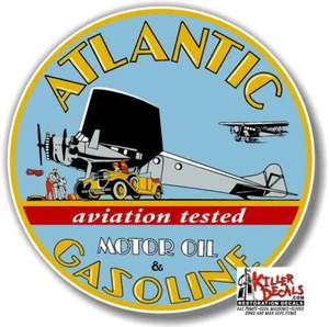 (ATLAN-5) 12" 1939 ATLÁNTICA AVIACIÓN AVIÓN PETRÓLEO GASOLINA GAS CALCOMANÍAS PEGATINA - Imagen 1 de 1