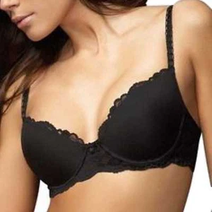 Le Mystere Hybrid Demi Mastectomy Black Underwired Bra 30C Post Surgery - Picture 1 of 1
