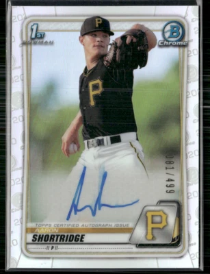 Aaron Shortirdge 2020 Bowman Chrome Prospects Refractor Auto 81/499 - Image 1 of 2