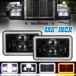 4pcs LED Headlight 4x6" Hi-Low Beam For Ford LTD Crown Victoria Mustang Granada - Foto 1 di 12