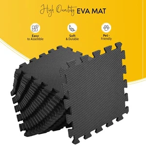 Thick Heavy Duty Interlocking Eva Foam Mat Gym Floor Mats Foam Yoga Tiles & Play - Picture 1 of 28