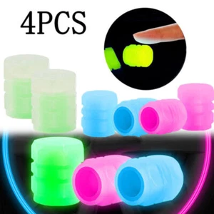 4PCS Luminous Car Wheel Tire Tyre Air Valve Stem Caps Covers Car Accessories - Picture 1 of 16
