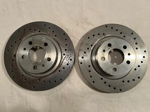 1988-1991 FERRARI TESTAROSSA BREMBO PERFORMANCE BRAKE DISC ROTORS FRONT SET- NEW - Picture 1 of 21