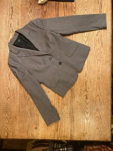 J. Crew Women's 2 Button Blazer Jacket Size 10 Gray l 87739 - Picture 1 of 7