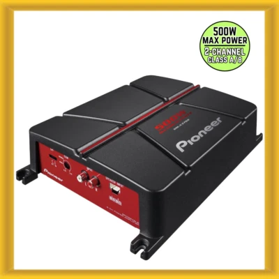 Amplificador de coche puenteable Pioneer GM-A3702 500W potencia máxima 2 canales clase A/B NUEVO Foto 1 de 4